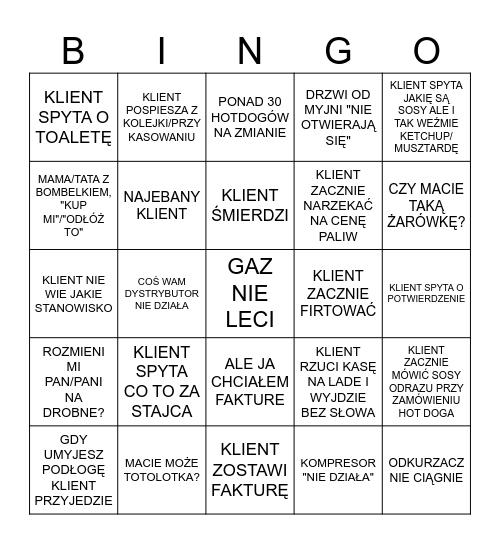 ORLEN BRZEZIE Bingo Card