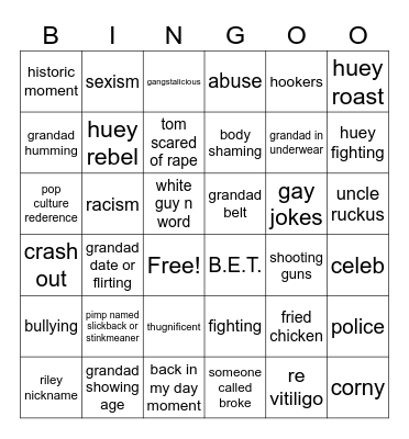 Bryce Bingo Card
