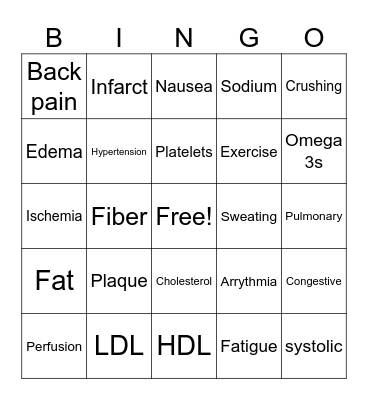 Love Your Heart 2025 Bingo Card