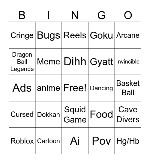 Jamarkus Arline Bingo Card