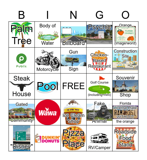 Florida Bingo Card