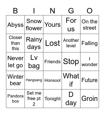 @Pompom_pie Bingo Card