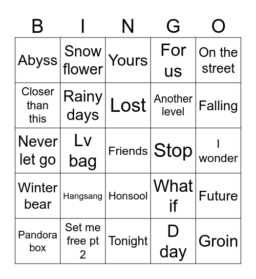@Pompom_pie Bingo Card