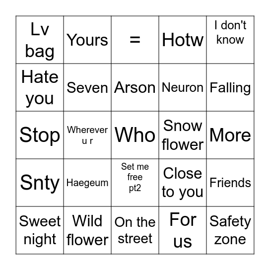 @young4evr_613 Bingo Card