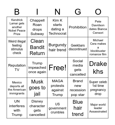 2025 BINGO Card