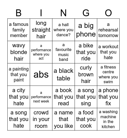Kristina Bingo Card - Do you have...? Bingo Card