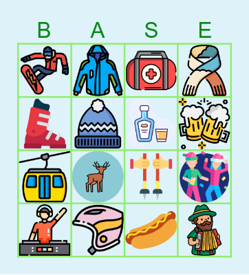 Aprés-Ski Party 2025 Bingo Card
