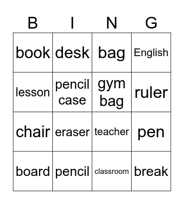 Animals for beginners Bingo Card