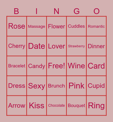 Galentine’s brunch Bingo Card