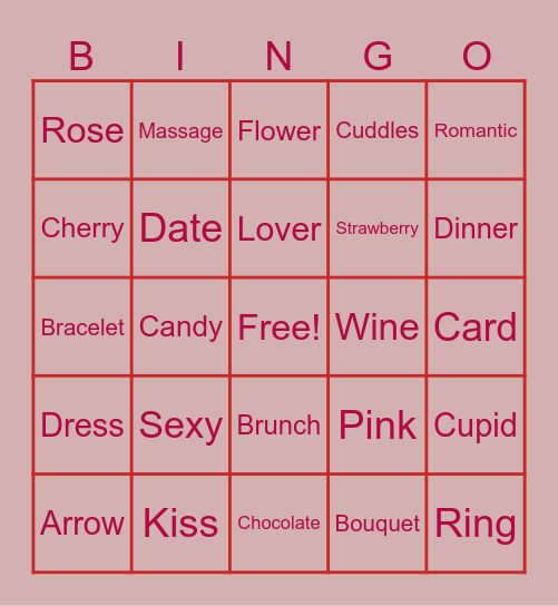 Galentine’s brunch Bingo Card