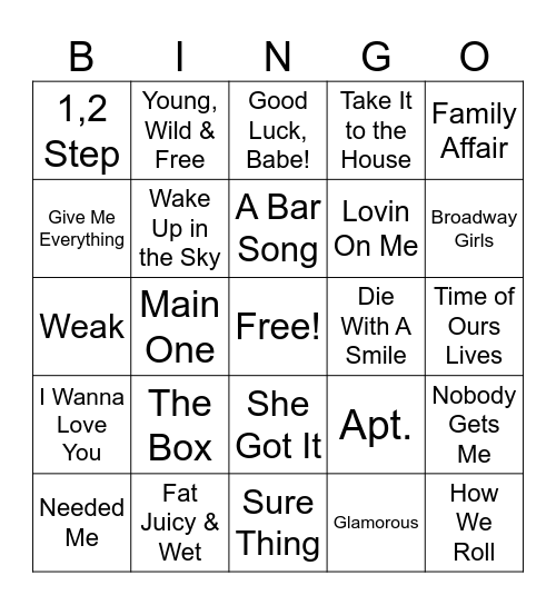 Cover-All.     2025 Bingo Card