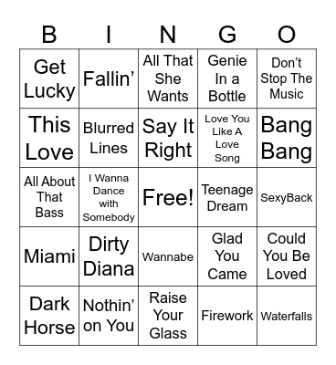 🎶🎶Front Row Mix🎶🎶 Bingo Card