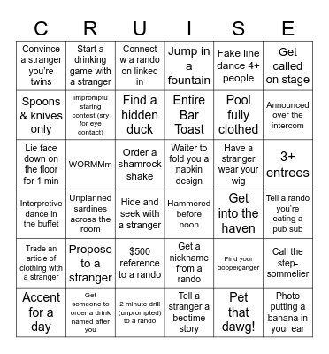 GENDER WARS! Bingo Card