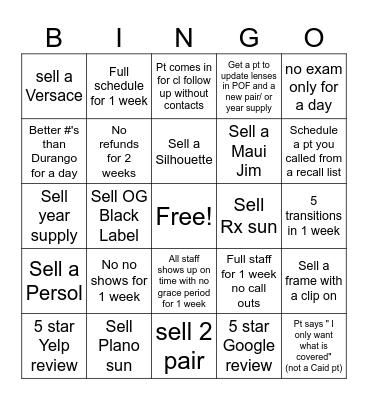 Pizza Party Bingo Card