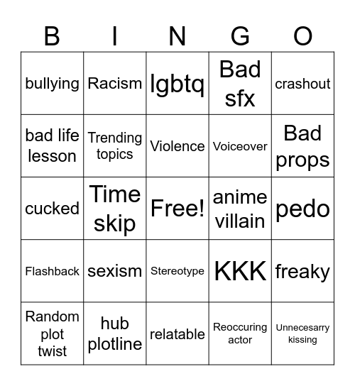 Tommorows teachings bingo Card