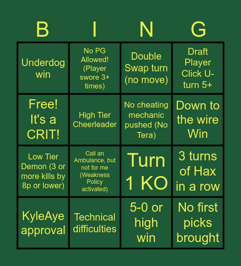 WPF Delta Bingo! Bingo Card