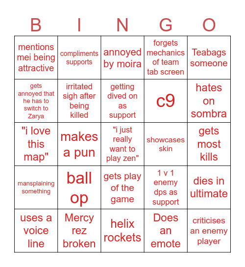 Jake Bingo Card