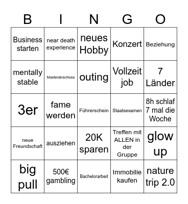 2025 Bingo Card