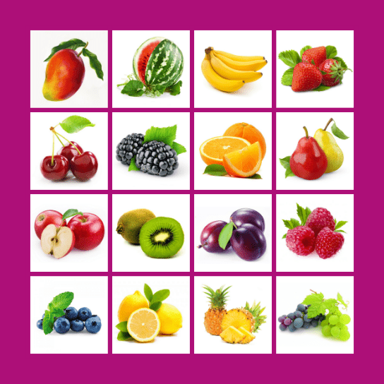 owoce (1) Bingo Card