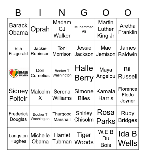 HISTORICAL BLACK FIGURES Bingo Card