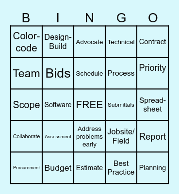 Mara Bingo Card