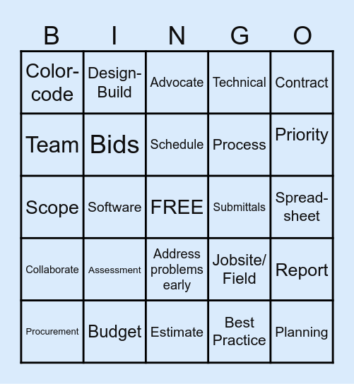 Mara Bingo Card