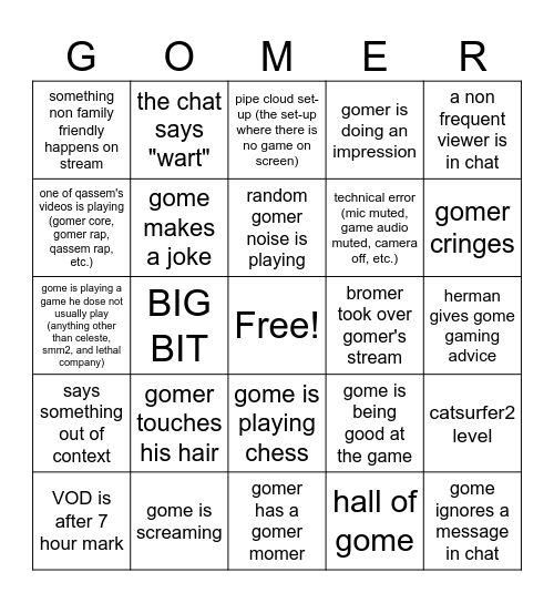 Alex_GPTV VOD Bingo Card