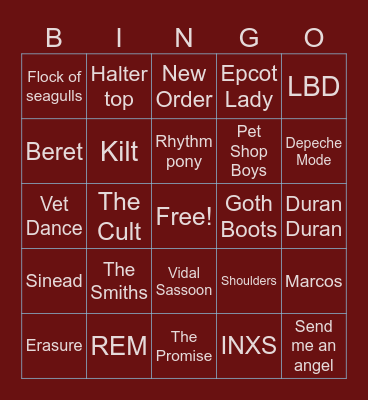 Barby Bingo Card