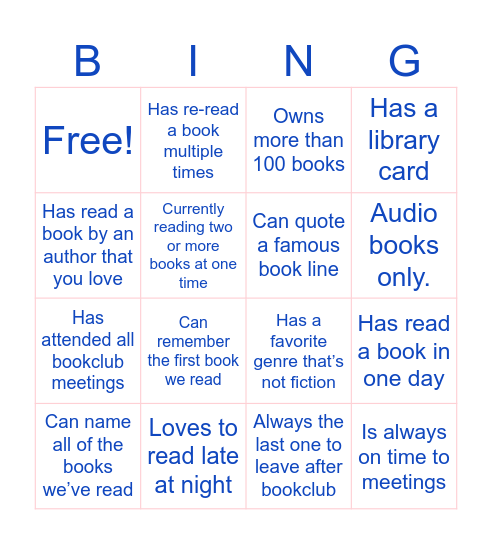 Once Upon Our First Chapter Bingo Card