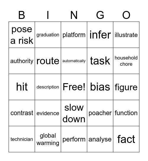 Global Success 12 - Review 3 Bingo Card