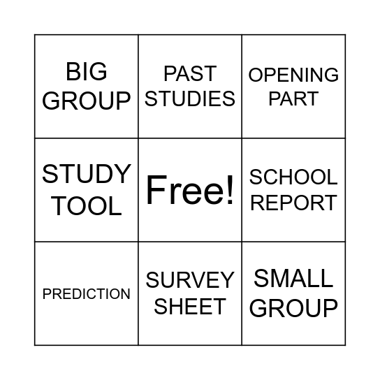 Let's Bingo! Bingo Card