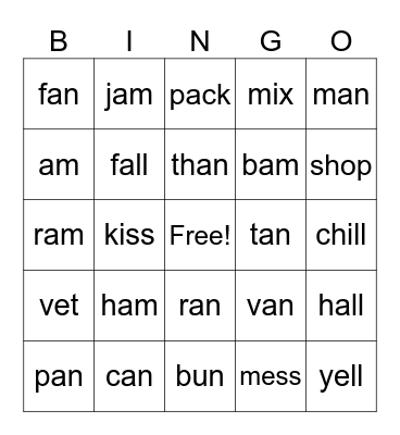 Glued Sounds BINGO Card