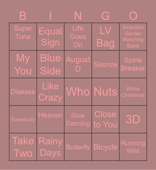 Libra (@Joonlildimples_) Bingo Card