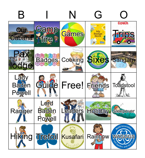Thinking Day BINGO Card