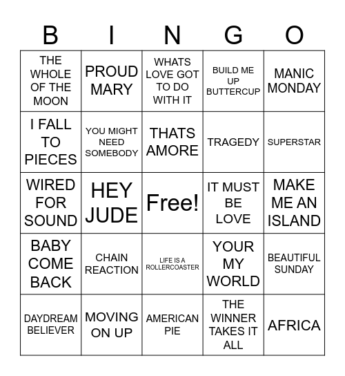 GALWAY UTD Bingo Card