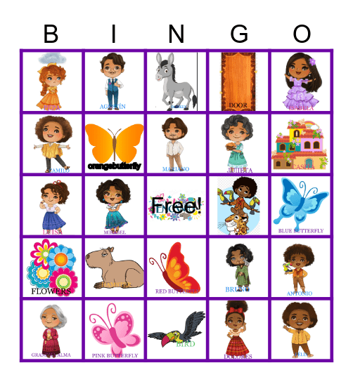 Encanto Bingo Card