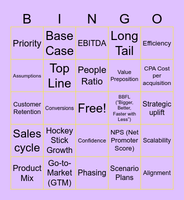 L&D Means Business - Fun Bingo Card