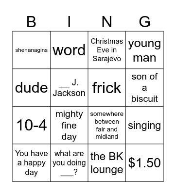 Brewer-isms Bingo Card