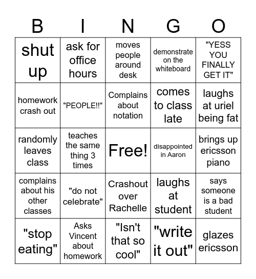 Bengo Bingo Card