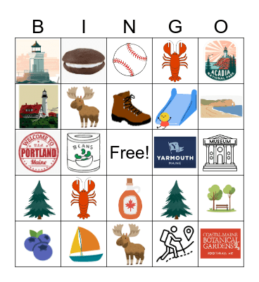 Cooper's Maine Bingo! Bingo Card