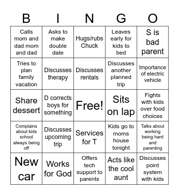 HC Bingo Card