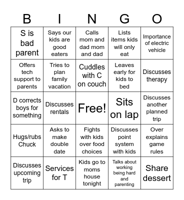 HC Bingo Card