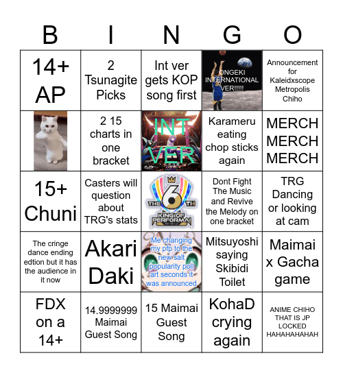 KOP 6TH BINGO CARD Bingo Card