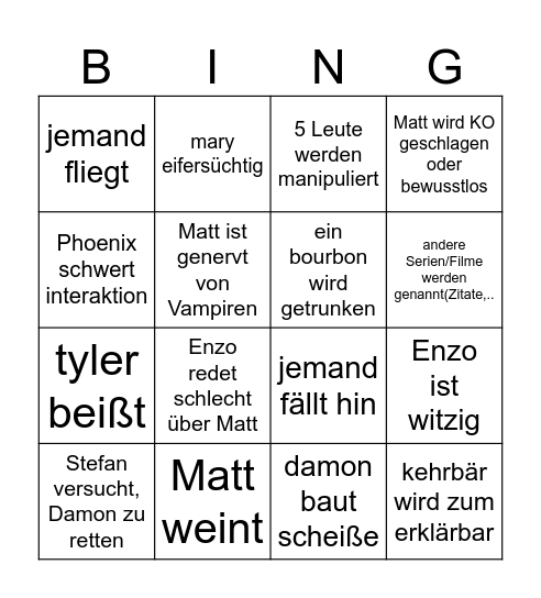 lololo Bingo Card