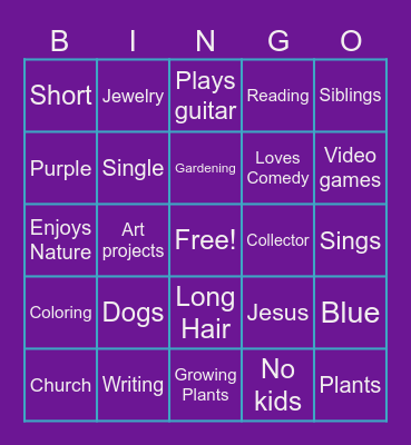 Pen Pal? Bingo Card