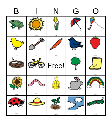 Spring Bingo Card