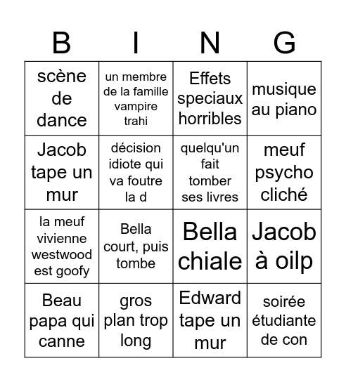 Twilight 2 (caca) Bingo Card