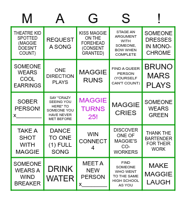BIRTHDAY BINGO Card