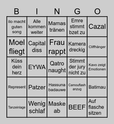 IICON Bingo Card