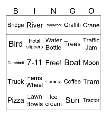 Dad's Melbourne Bingo Card